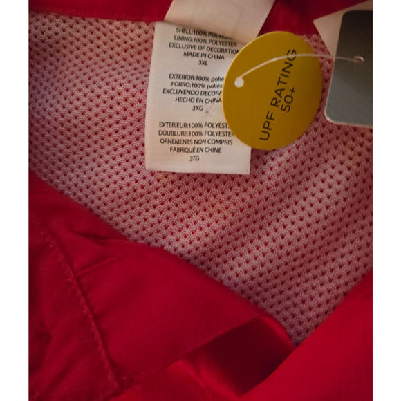 ProEdge Men's Maryland Terrapins Short Sleeve‎ 3XL Button-Down Shirt Red UPF 50+ - Picture 5 of 9